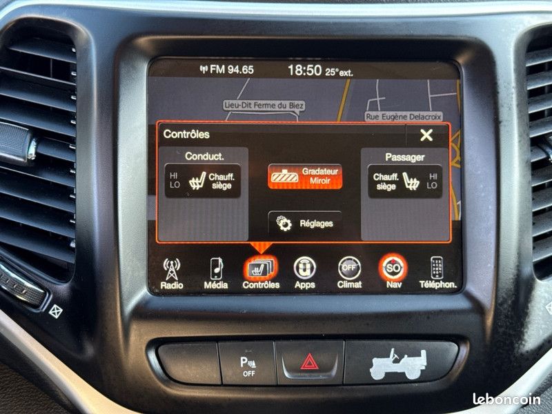 Jeep CHEROKEE 2.0 MULTIJET 140CH LONGITUDE / 2018 / CUIR / GPS / GARANTIE (image 26)