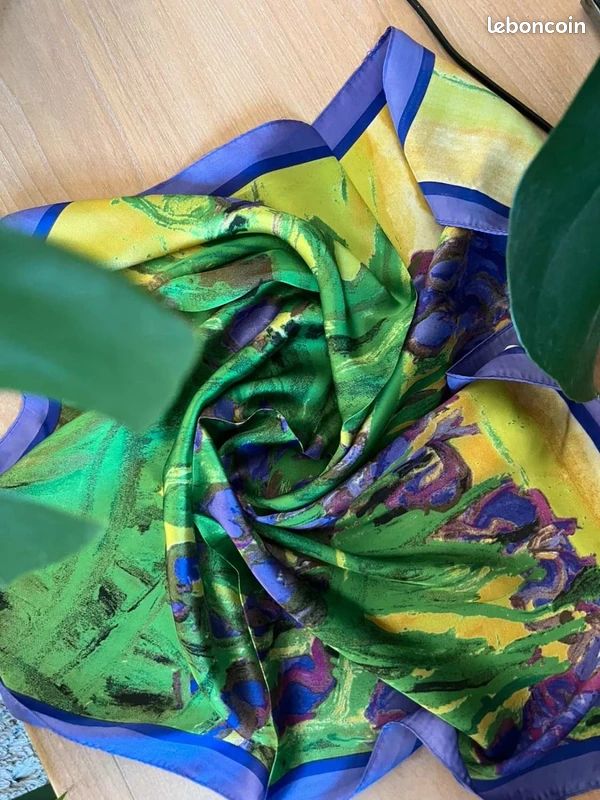 Foulard vntage vert olves en cotton de couleur vert et 15 - Etsy France