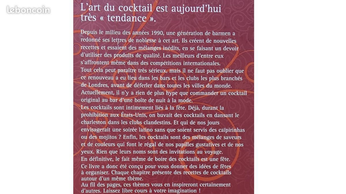 Livre : en fêtes... COCKTAILS -jo (image 2)
