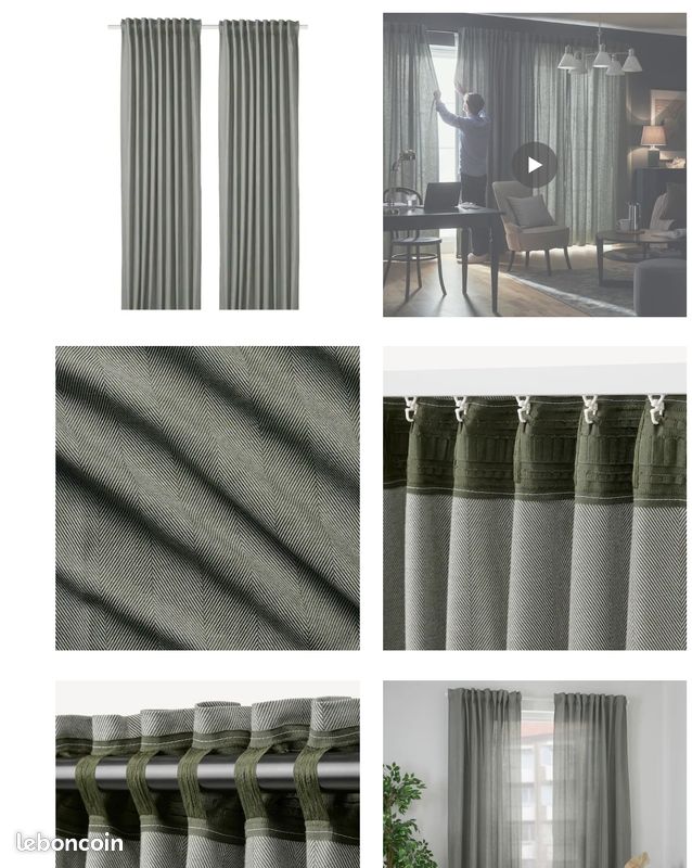 Kit complet système Vidga tringle rideau IKEA (image 1)