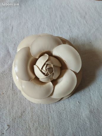 Lot 2 Broches Fleur Camélia Perles – Broche Verte Feuilles Brillantes – Élégante Pour Femme & Fille