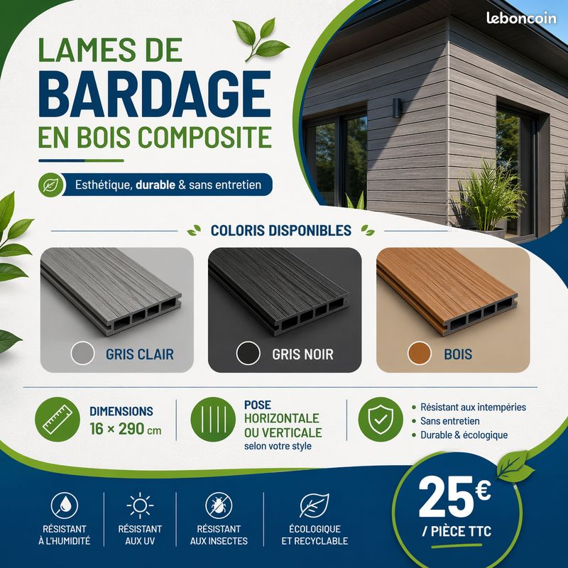 ⭐ Lame Bardage Composite Haute Qualité (image 1)