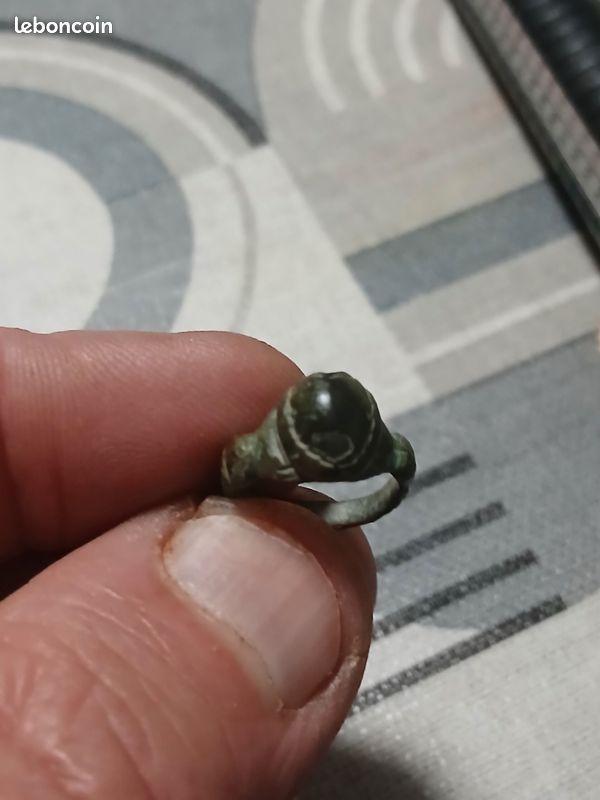 Bague Ancienne Argent Massif - Anneau De Promesse Ou De Foi Vintage - Taille 57
