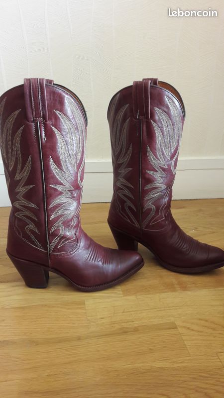Bottes Santiag cuir taille 38 (image 3)