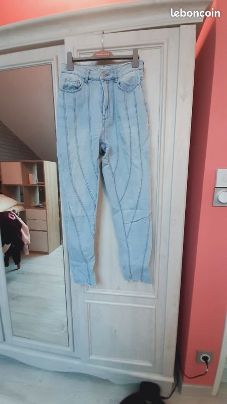 Jean taille haute original bleu pimkie femme 34 (image 1)
