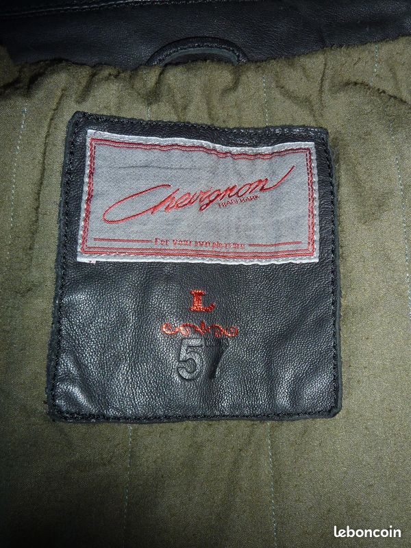 Veste cuir - Blouson Cuir Chevignon taille L (image 3)