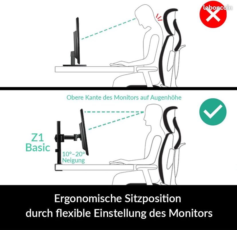 Arctic Z1 Pro (Gen 3) - Bras & support écran PC Arctic sur
