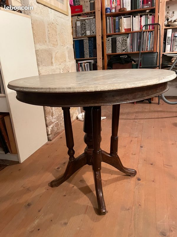 Table ronde plateau marbre (image 4)