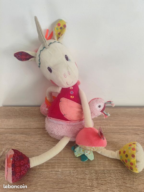 Doudou Licorne Louise Lilliputiens Avec Attache Tétine – Très Bon état