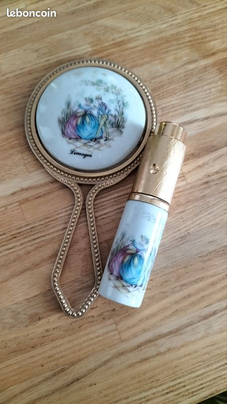 Vaporisateur de parfum avec son miroir assorti (image 1)