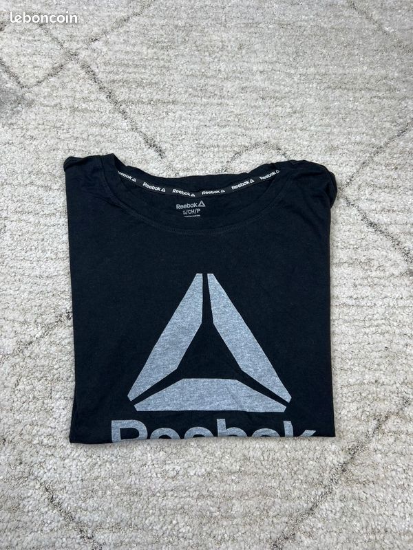 T-Shirt Femme Reebok Noir | Taille S | Très Bon État | MV120 (image 1)
