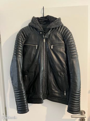 Blouson cuir redskins byron mojito black Vêtements