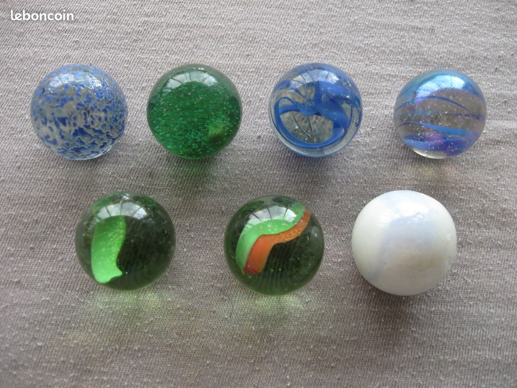 MaRécréation - Lot De 2 Boulards Billes En Verre Des Étoiles 35 Mm - Billes Artisanales Uniques