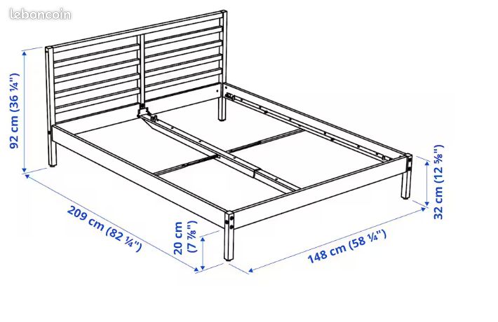 Ensemble lit IKEA TARVA (image 1)