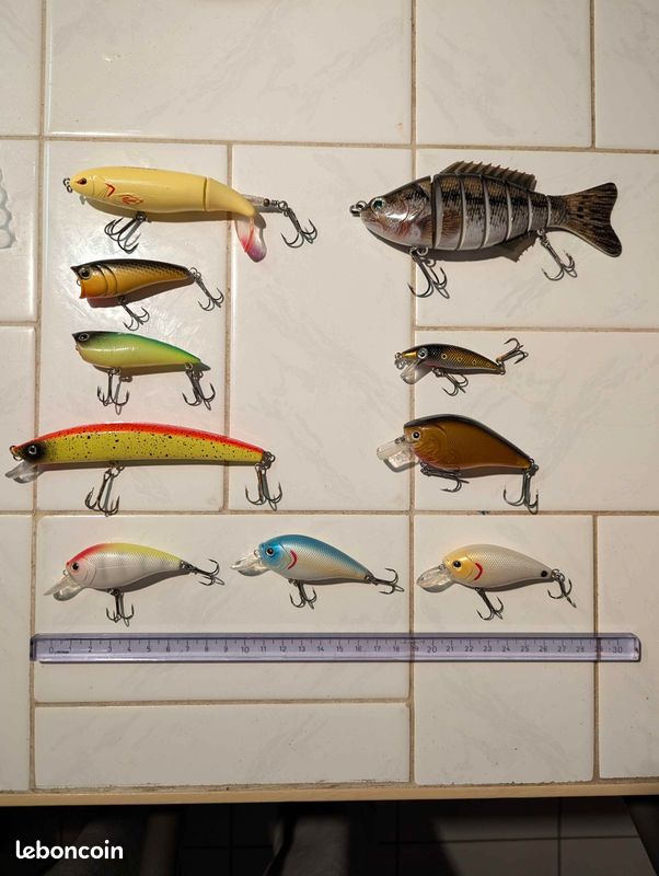 Lot de 10 mini leurres de pêche en forme de poulpe, taille mini, leurre