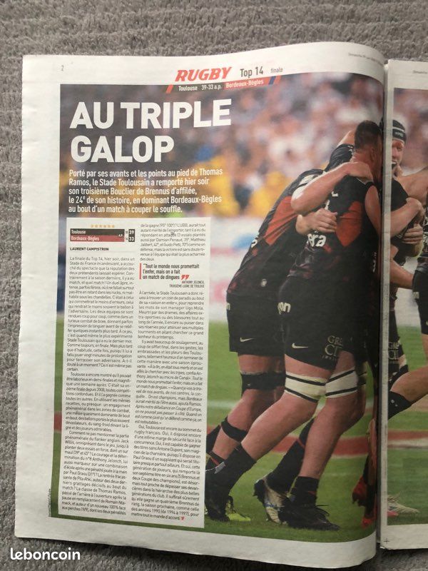 L'Équipe Du 29 Juin 2025 – Spécial Finale Top 14 : “Les Maîtres” 39-33 A.p. – Édition Originale