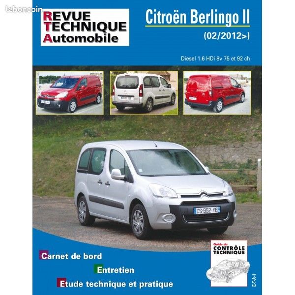 BERLINGO II 12-15 Revue Technique Citroen Etat - NEUVE PORT Reduit France (image 1)