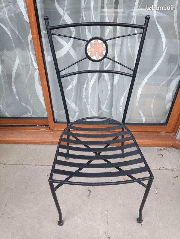 Lot de 6 chaises de jardin en fer forgé massif (6) - Style - Catawiki