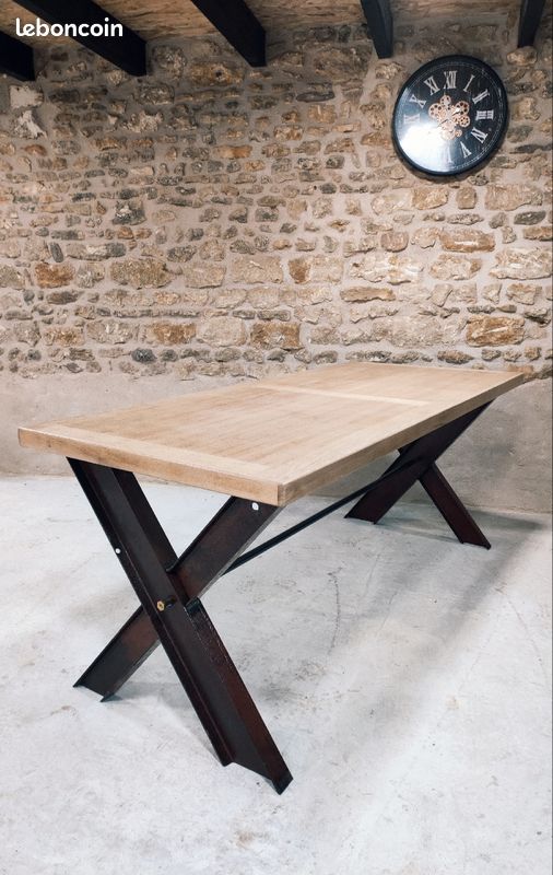 Table salon salle à manger neuve type industrielle (image 8)