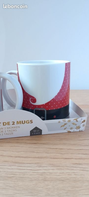 Coffret de 2 Tasses Père Noël - Neuf - Idée cadeau Noël (image 6)