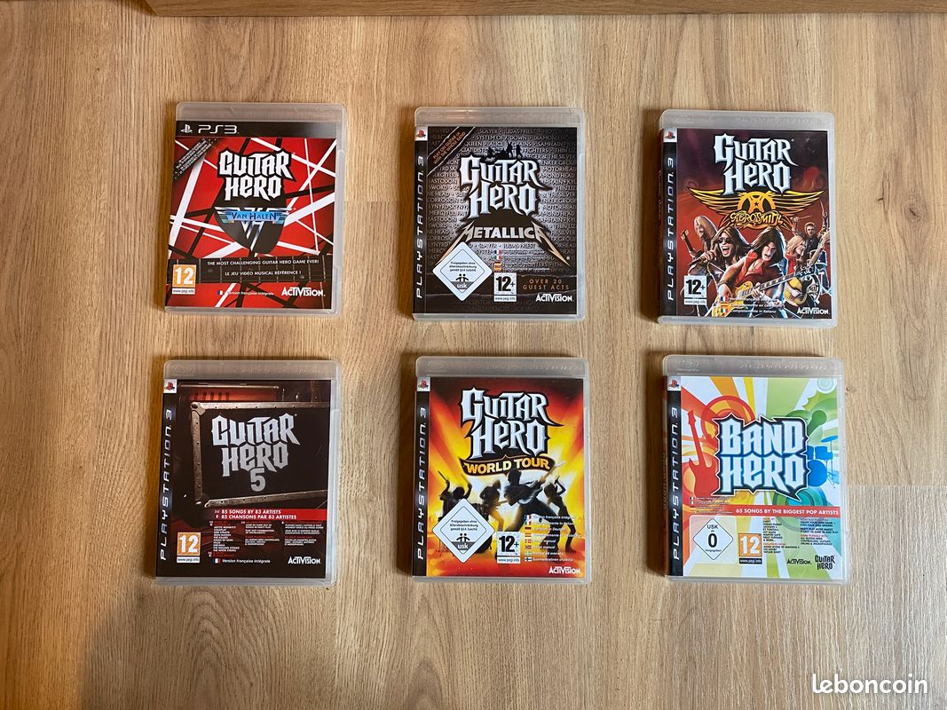 Lot jeux PS3 Guitar Hero + Band Hero (6 jeux) (image 1)