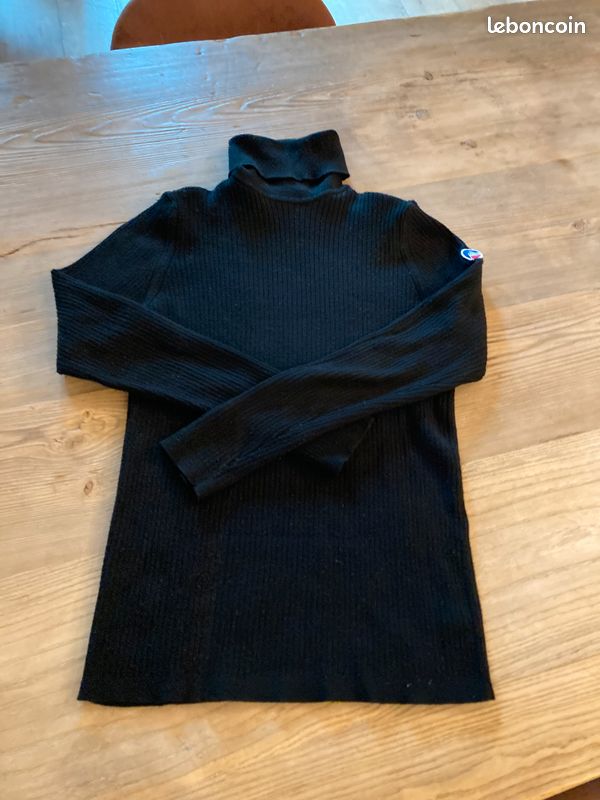 Pull Ancelle à col roulé noir femme FUSALP T38 (image 1)