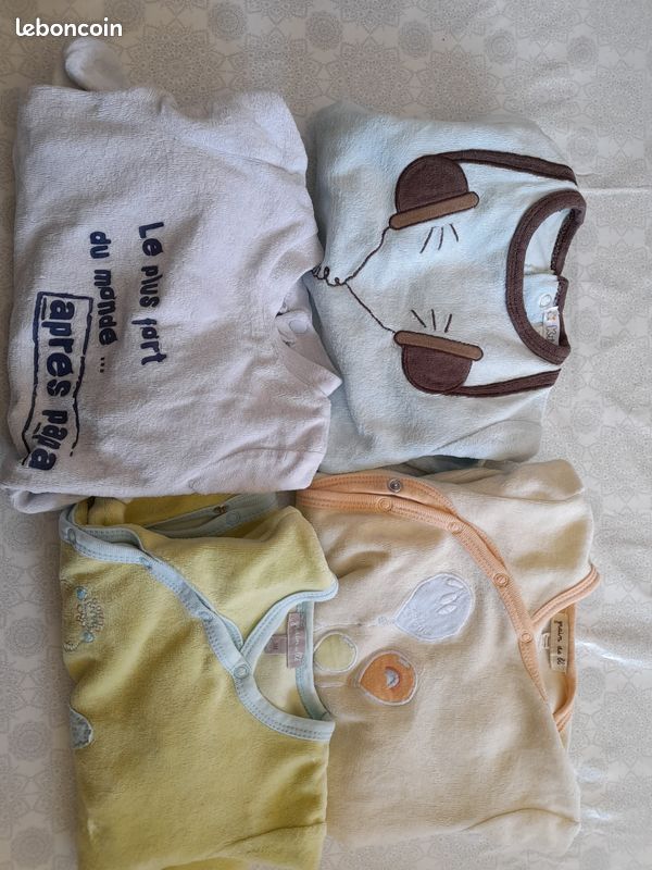 Pyjama grenouillère velours 3mois (image 1)
