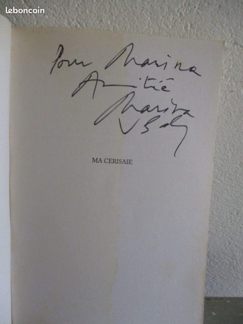 Autographe Dédicace Livre signé Marina VLADY " Ma Cerisaie " Ed Fayard 2001 (image 1)