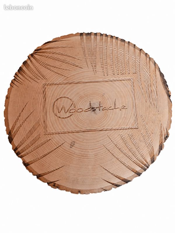 Lot de 3 tabourets de bar hauts WOODSTACHE – Bois massif & Métal (image 2)