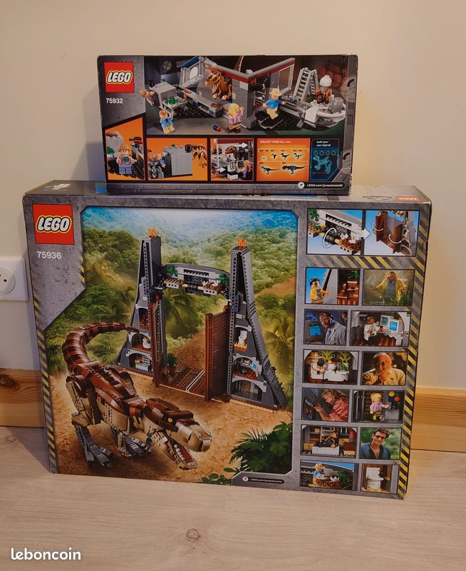 Lot Lego Jurassic Park - 75932 + 75936 - Le carnage du T-Rex et la poursuite du velociraptor - neuf et scellé (image 2)