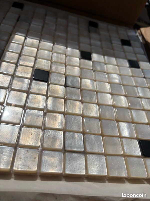 Plaques mosaïque pâte de verre nacré haut de gamme (image 2)