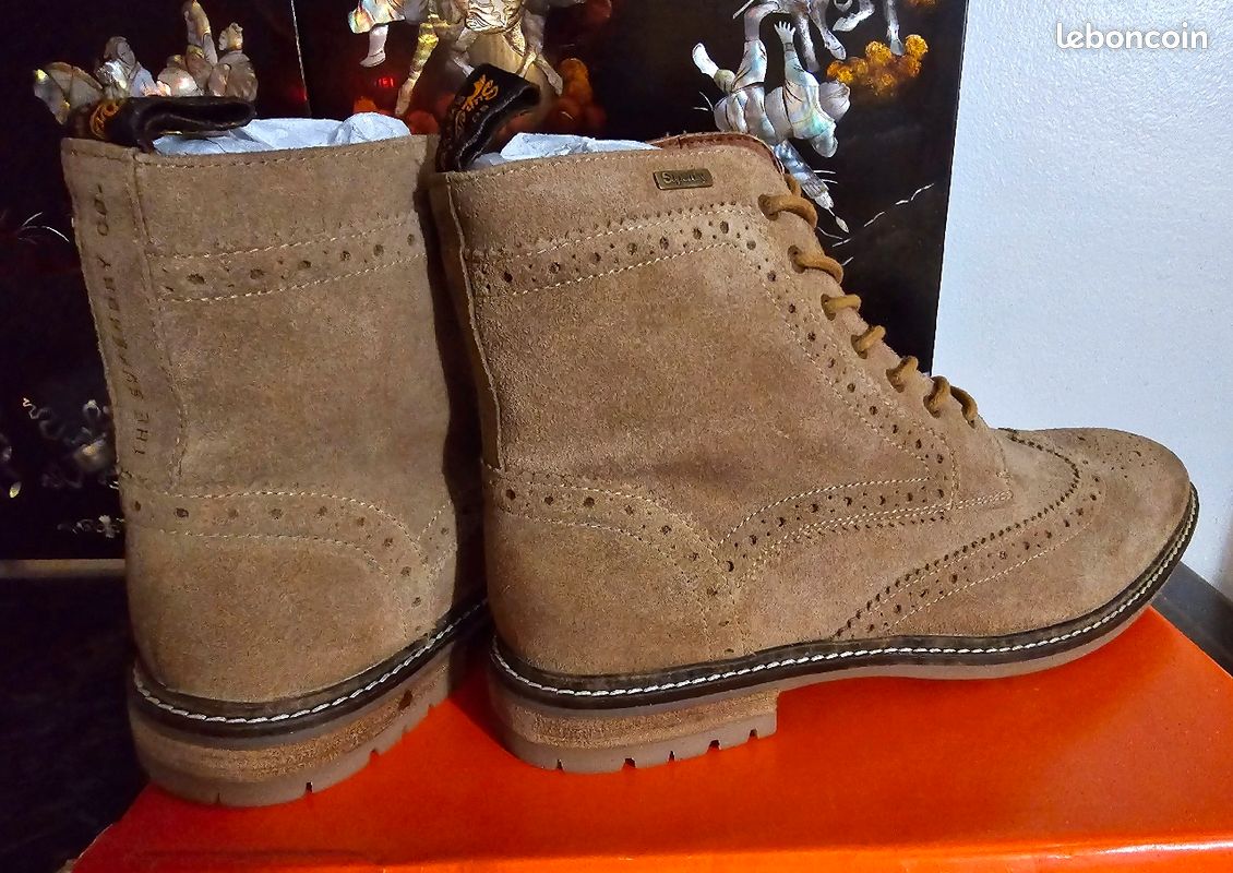 👞 Bottines Montantes superdry - Taille 43, Marron Clair Suédé, Neuves (image 7)