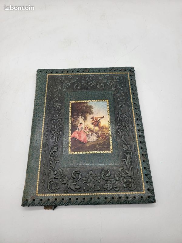Lot de 2 protège-livres et protège-documents anciens – Décor relief – Vintage (image 2)