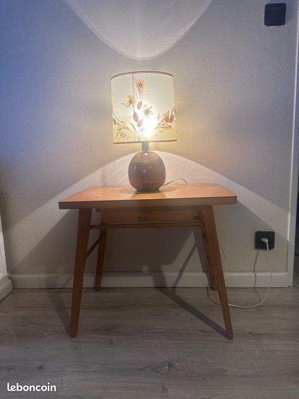 🏷️ Bureau / table de chevet enfant vintage "La Baumann " (Style Compas (image 5)