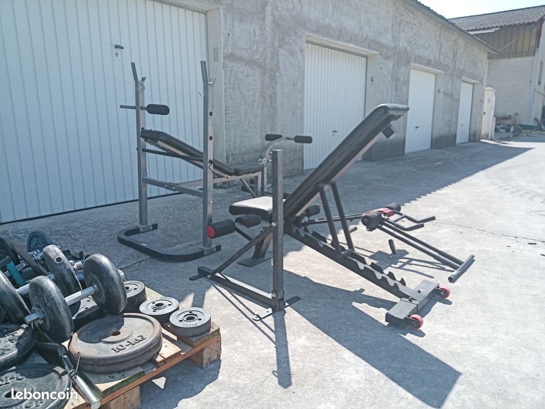 💪 Banc de musculation + lot d’haltères et poids – 200 le lot (image 2)