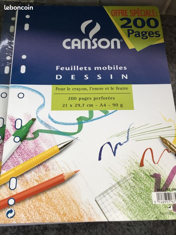 Feuillets mobiles dessin canson (image 1)