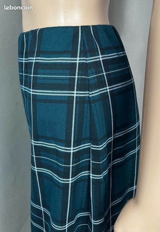 Cotswold Collections Jupe femme en coton à carreaux bleu A