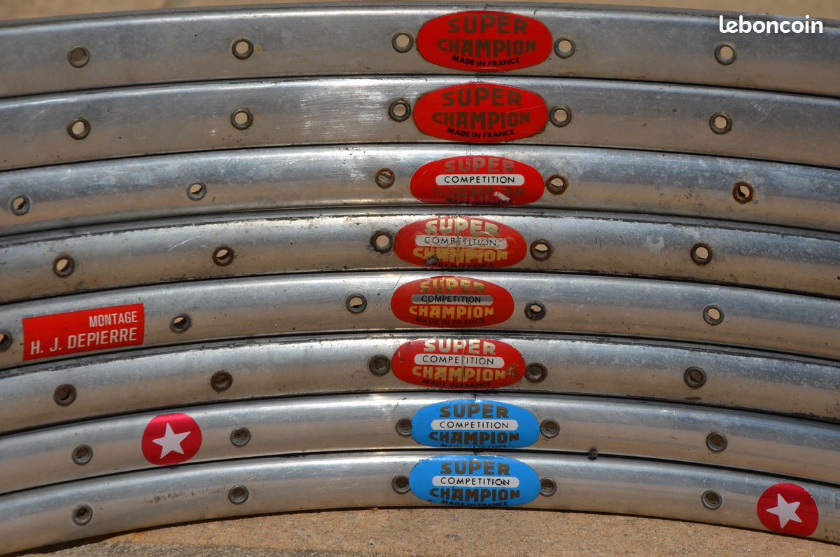 Lot De 6 Jantes Boyaux Cerchi Nisi Montcalieri - 36 Rayons, 700C, Aluminium Argenté - Occasion