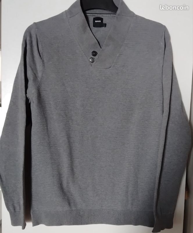 Pull Col Boutonné Homme Orvis En Coton Gris Moyen - Taille M - Bon état