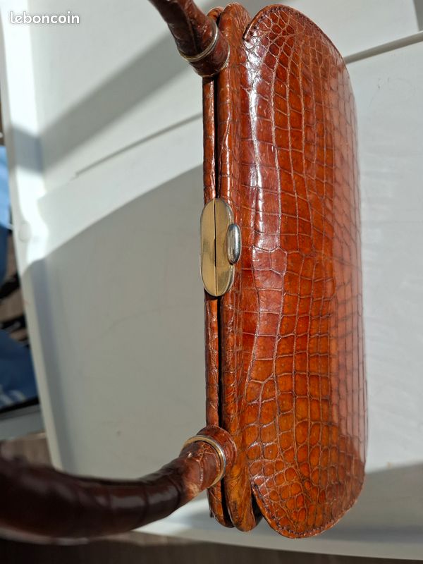 Sac à main cuir vintage croco.... (image 3)