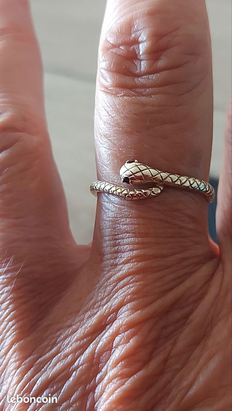 Magnifique bague serpent en plaqué or poinçonne (image 3)