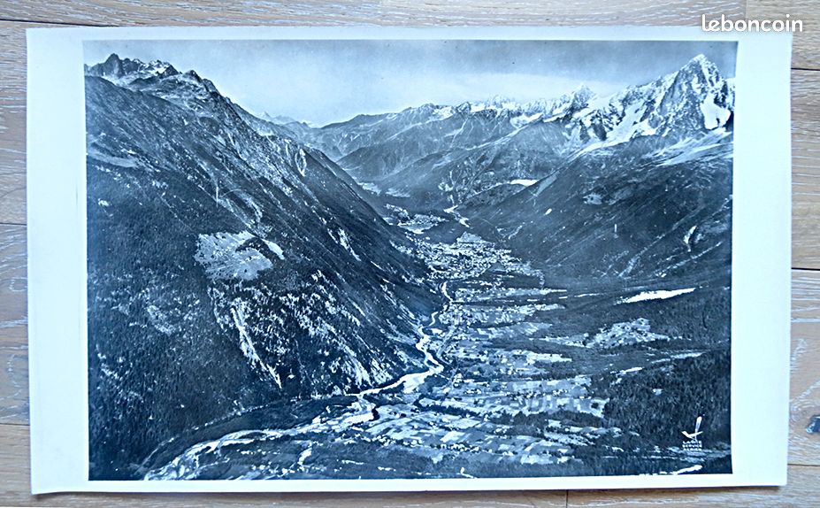 Tirage Photo Argentique Vintage Années 1920 - Paysage Des Alpes Françaises - Format 12x17 Cm