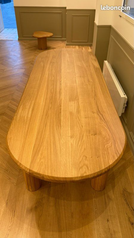 Table XAVIER en chêne massif pieds rond - 260 cm (image 4)