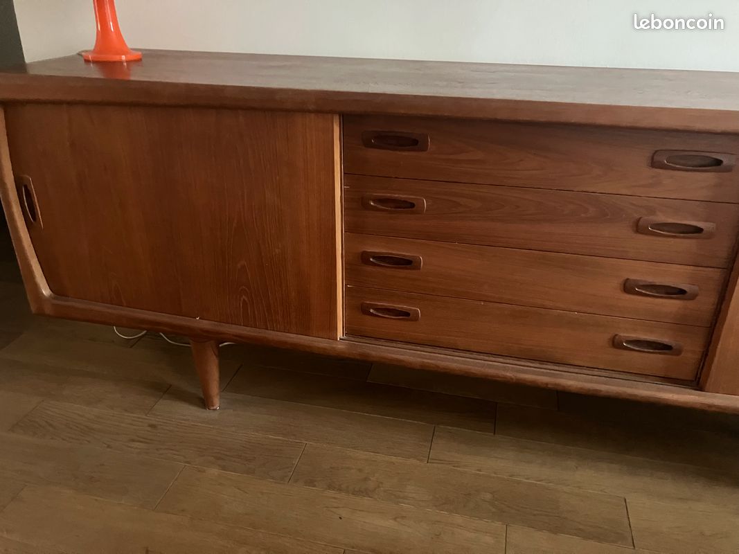 Enfilade danoise vintage en teck Hensen signée (image 2)