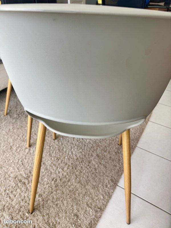 Lot de 2 chaises scandinaves gris flair avec accoudoir un (image 5)