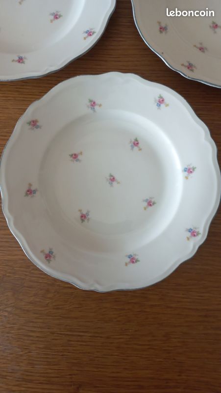 3 assiettes vintage en porcelaine EPIAG.DF DALOVICE TCHÉCOSLOVAQUIE (image 2)