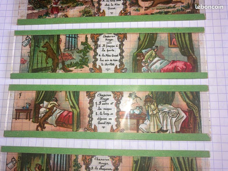 Plaques de lanterne magique Le petit chaperon rouge en excellent état (image 2)