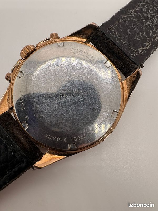 Montre Fossil Decker Chronographe couleur Or Rose et Strass (image 4)