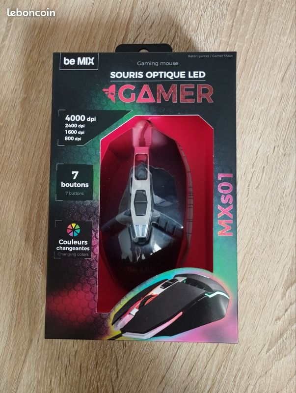 Souris Gamer optique LED - neuf (image 1)