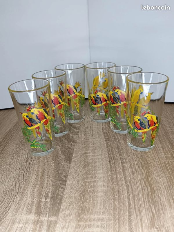 service à orangeade, 1 pichet et 6 verres, tropical service à orangeade, 1 pichet et 6 verres, tropical